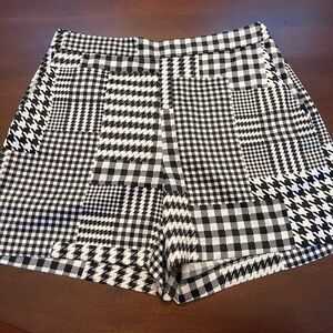 high waisted patterned shorts